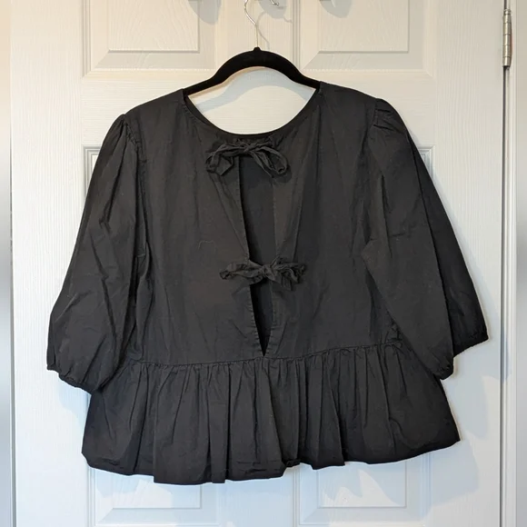 Black Ruffled Shirt - Picture 2 of 8